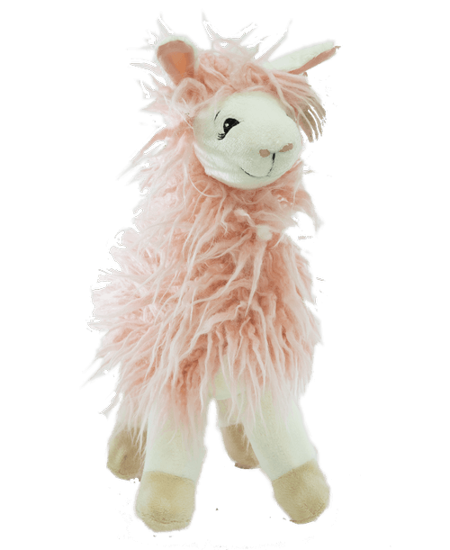 17 inch woolly pink plush llama