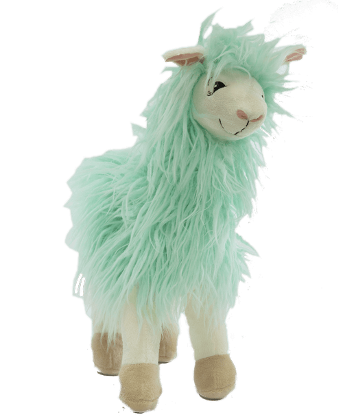 17 inch woolly blue plush llama