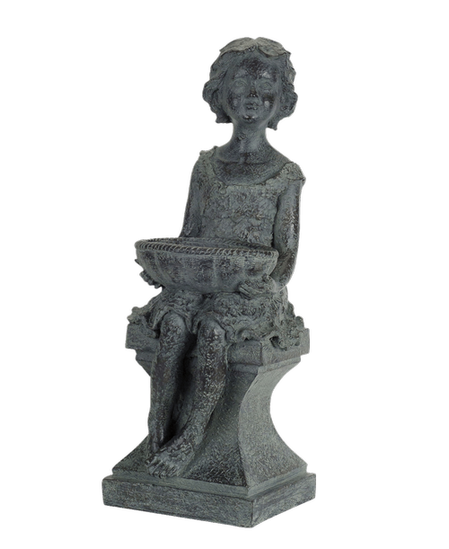 23.5 inchH Resin Garden Statue of a Girl sitting