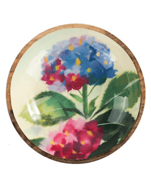 Specially designed by a talented artist, the ArtLifting Small Bowl - Hydrangea Ajisai is a gift that not only gives back to the community, but is a special item that will beautifully decorate any space with a unique, heart-warming story. The 10.5 inch x 2.5 inch, mango wood bowl can be displayed, used or hung up! A wonderful housewarming, birthday or just because gift. Or treat yourself to a little something special. Created by Midori - Born in Japan, Midori has been creating art since childhood. Midori hopes to spread positivity by sharing the nature-inspired peace and calm that her art evokes. Materials: mango wood
Care Instructions: Wipe with soft cloth, Decorative Use
Hanger Style: keyhole