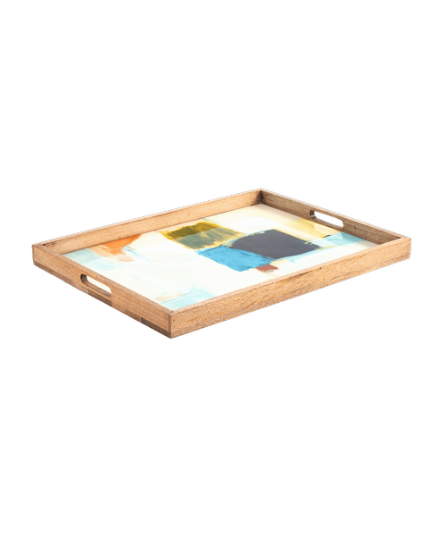 Specially designed by a talented artist, the ArtLifting Large Tray - Isle of Skye is a gift that not only gives back to the community, but is a special item that will beautifully decorate any space with a unique, heart-warming story. The 24 inchx 18 inchx 1.5 inch, mango wood tray can be displayed, used or hung up! A wonderful housewarming, birthday or just because gift. Or treat yourself to a little something special. Created by Charlie French - Charlie’s calming paintings mirror the joy of his imagination. Born with Down syndrome, he stresses the importance of seeing him first as a person, then an artist. Materials: mango wood - Care Instructions: Wipe with soft cloth, Decorative Use