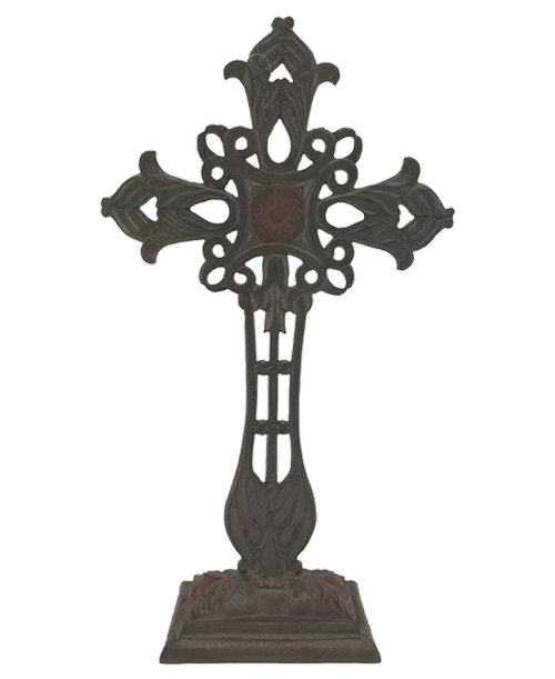 Metal Cross With Base 21.5 inchH x 12 inchW
