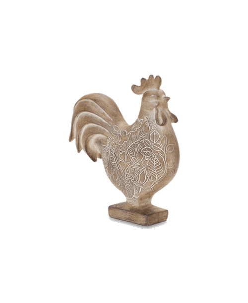 Resin Rooster with a decorative design 7.75 inchH