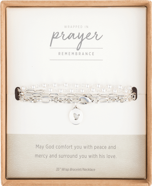 The Necklace/Bracelet -Remembrance is handcrafted to perfection with a long 35” chain. This 2-in-1 women’s accessory can be worn as either a long necklace or a stylish, stackable bracelet. With a trendy, multi-bead look and a meaningful sentiment that reads, “May God comfort you with peace and mercy and surround you with his love,” gifting has never been easier. Whether it is for the holidays, birthdays, special occasions or just to say you care, aunts, moms, grandmas, sisters, co-workers and friends will appreciate the thought and meaning behind it. 