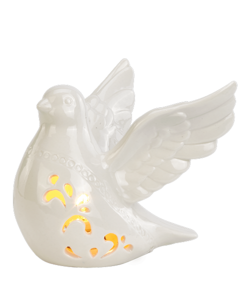 5.75 inchH x 6 inchL Large Light Up Dove