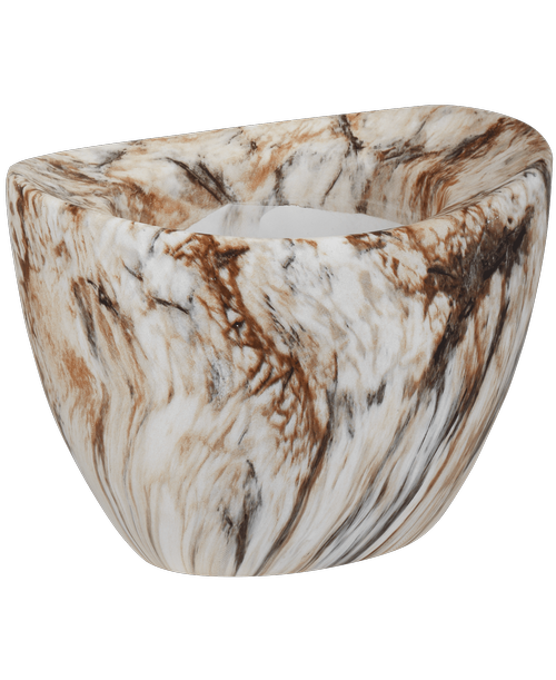 Brown Marble Oval Planter 4.75L X 4.75W X 4.75H