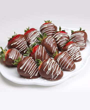 Eight Hand-Dipped Gourmet Strawberries. <br><br><img src= inch/partners/delightfully_dainty.jpg inch width= inch200px inch height= inch100px inch><br><br>