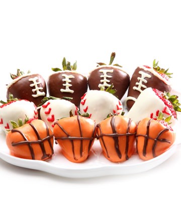 Eight Hand-Dipped Sports Strawberries <br><br><img src= inch/partners/delightfully_dainty.jpg inch width= inch200px inch height= inch100px inch><br><br>