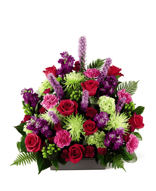Elegant blooms are beautifully crafted to convey your messages of sympathy. 21 inchHx20 inchW